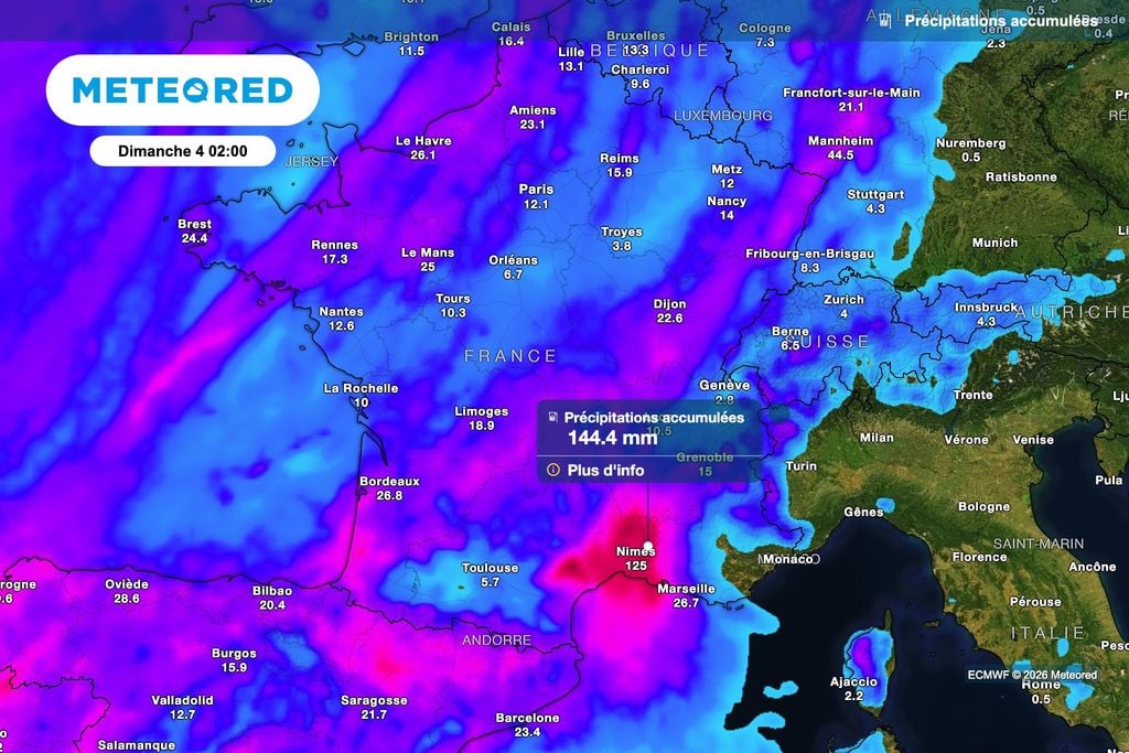Des cumuls de pluie importants en milieu de semaine sur le Languedoc-Roussillon. Des cumuls de pluie importants en milieu de semaine sur le Languedoc-Roussillon.