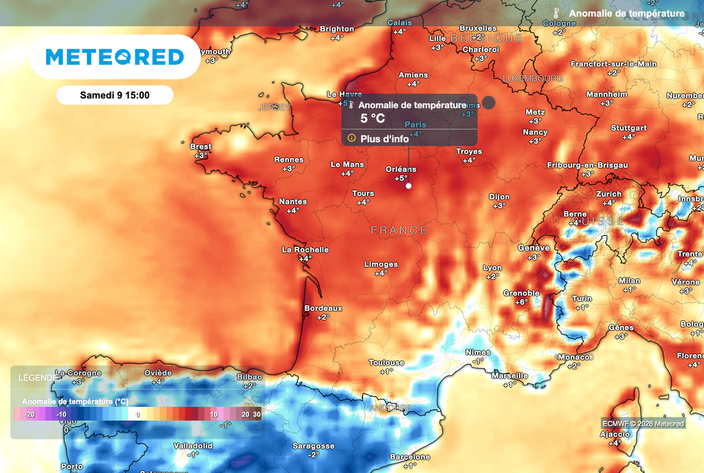 Températures parfois estivales ce samedi après-midi en France !
