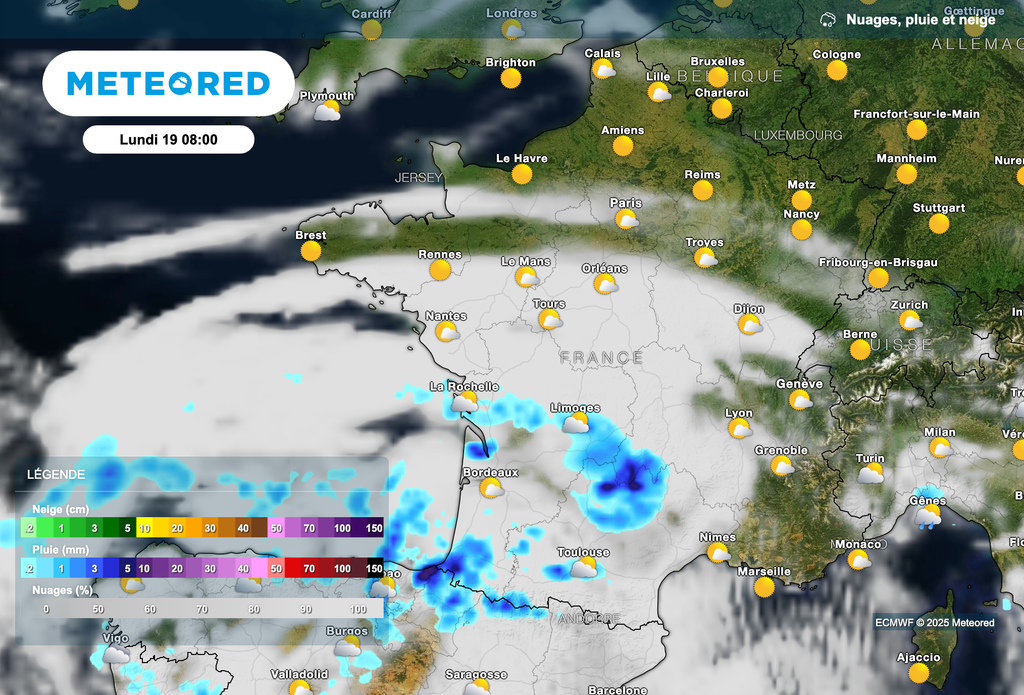 Météo orageuse dans le sud-ouest ce lundi. Météo orageuse dans le sud-ouest ce lundi.