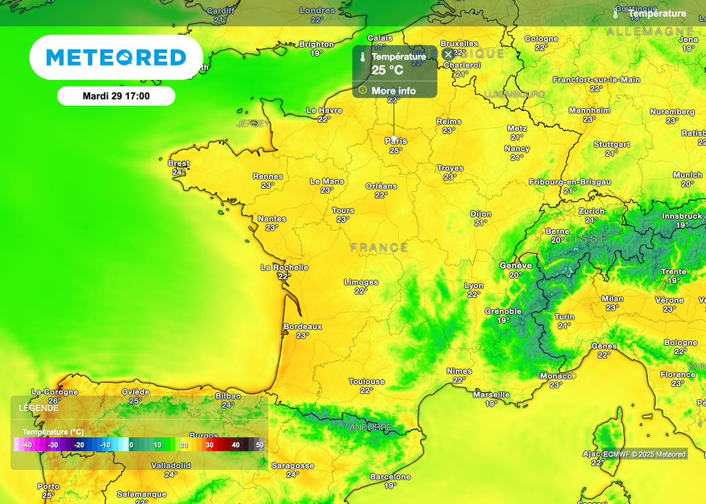 Températures estivales attendues cet après-midi.