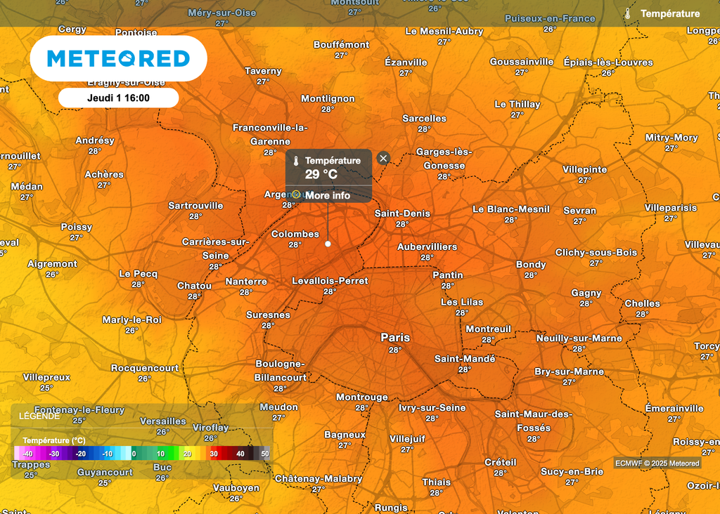 Près de 30 degrés en Île-de-France jeudi après-midi.
