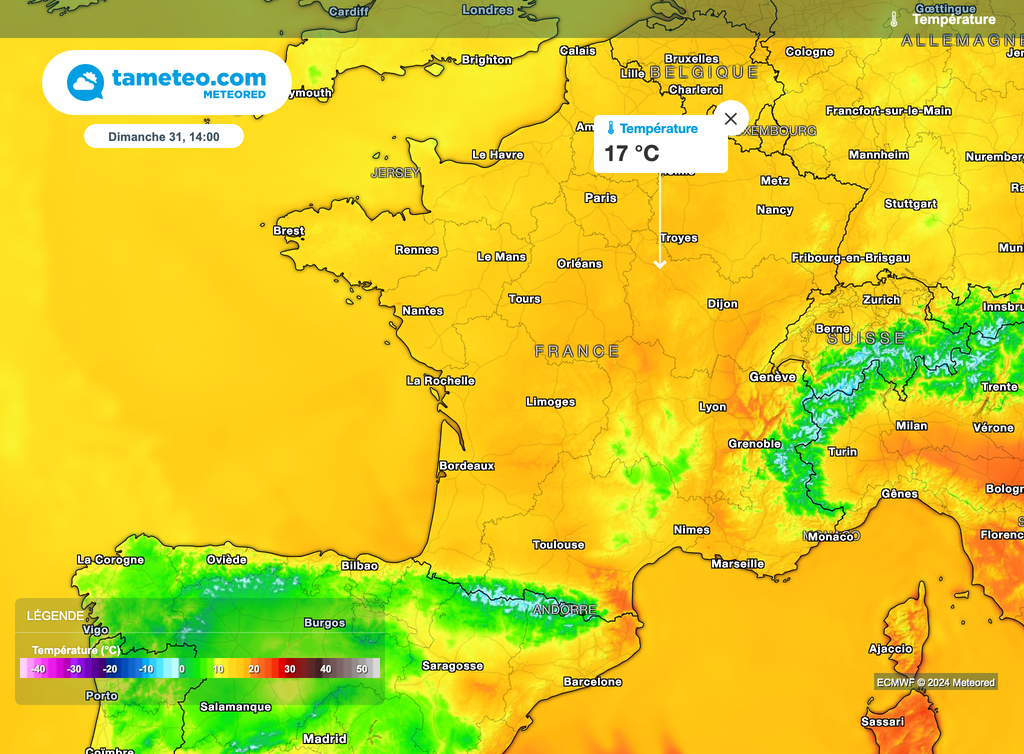 Une douceur printanière nous concernera pour cette journée de Pâques en France. Une douceur printanière nous concernera pour cette journée de Pâques en France.