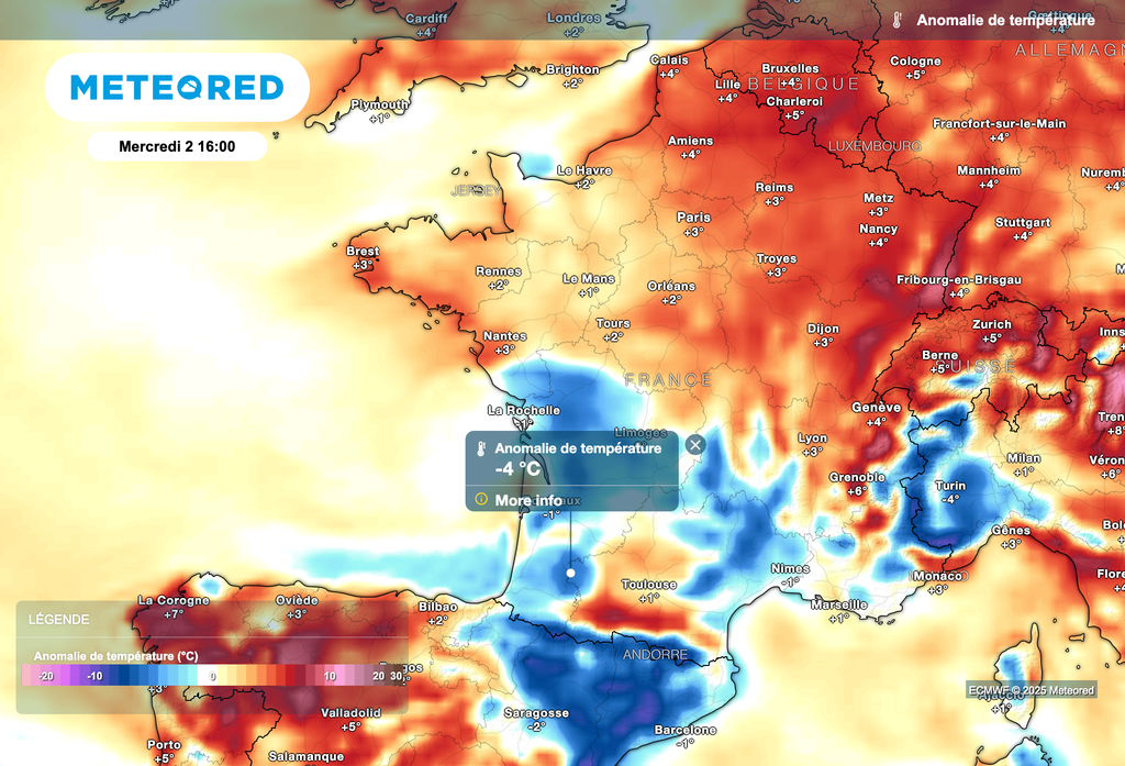 Températures parfois à peine de saison dans le sud.