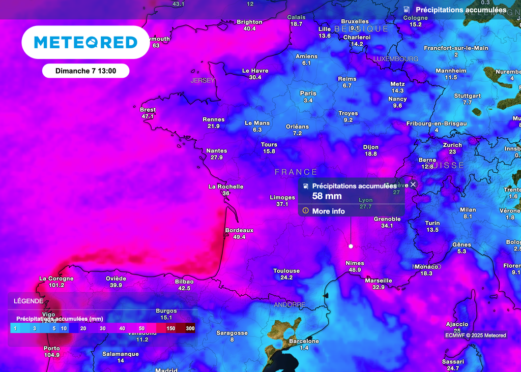 Une météo particulièrement humide est attendue en France au cours de ces prochains jours.