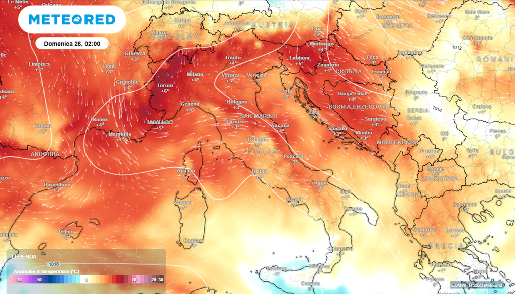 Ecco le anomalie termiche positive che si registreranno sull'Italia nel corso del prossimo weekend del 25 aprile.