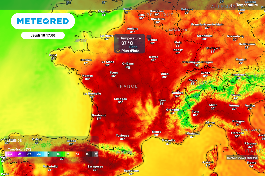 Montée en puissance de la vague de chaleur entre aujourd'hui et demain ! Montée en puissance de la vague de chaleur entre aujourd'hui et demain !