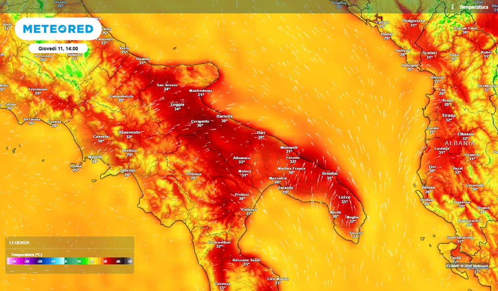 Temperature oltre la media stagionale in Puglia Tanto caldo con picchi di 36°C nel foggiano