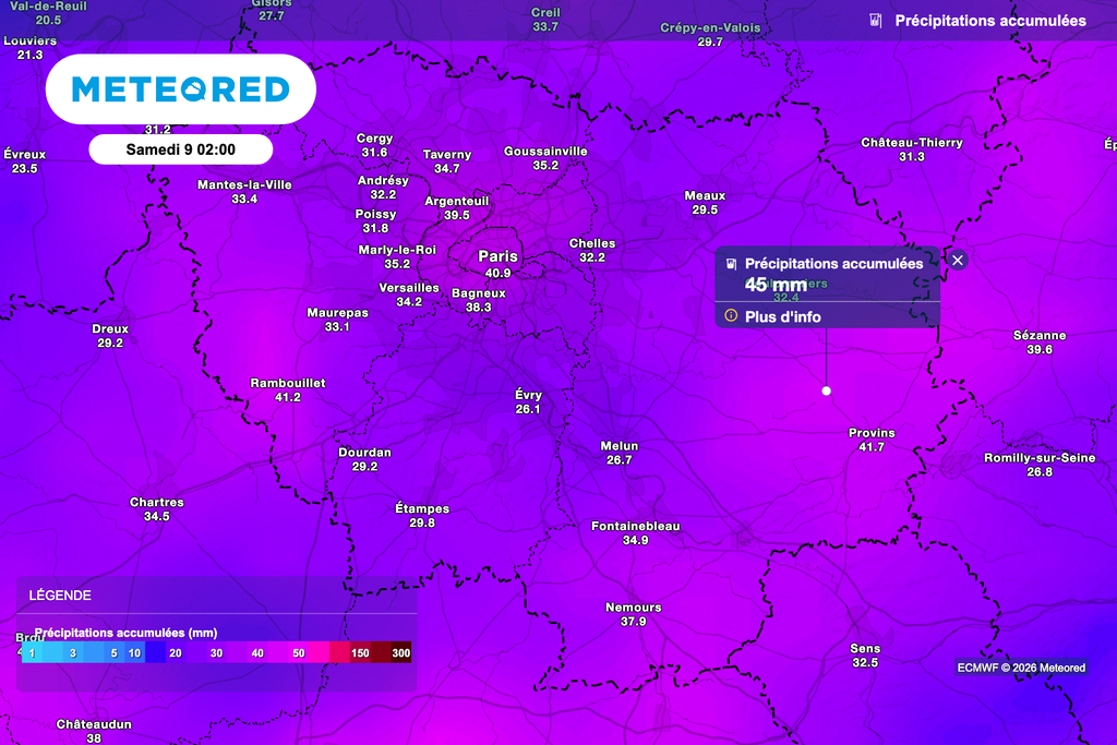 Il pourrait tomber cette semaine l'équivalent d'un mois de pluie en région parisienne.