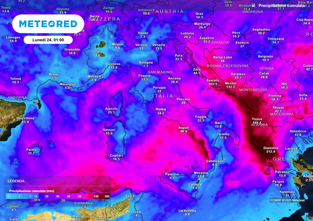 Precipitazione cumulata Precipitazione cumulata