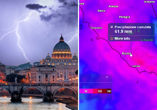 Meteo Roma: fino a 50 mm di pioggia tra domani notte e giovedì 29 gennaio