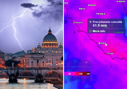 Meteo Roma: fino a 50 mm di pioggia tra domani notte e gioved&igrave; 29 gennaio
