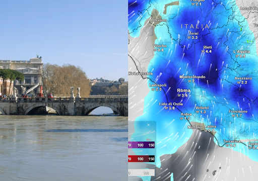 Meteo Roma, gioved&igrave; nuovo maltempo con Tevere e Aniene gi&agrave; in piena: "attenzione, piover&agrave; sul bagnato"