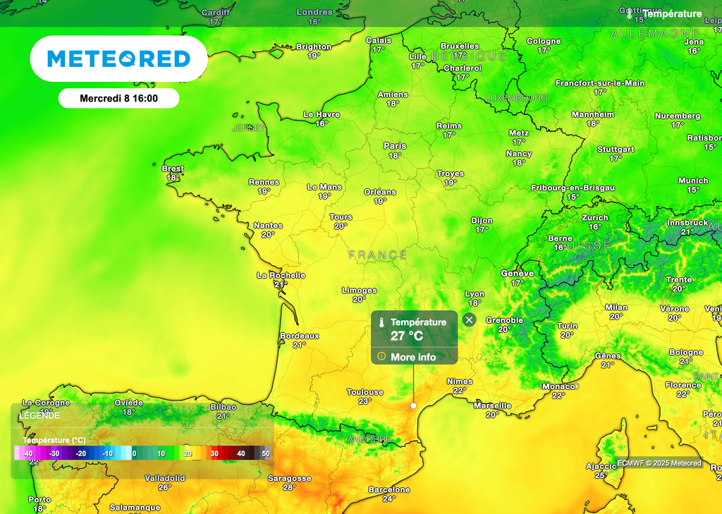 Près de 27 degrés ce mercredi après-midi dans le sud de la France !
