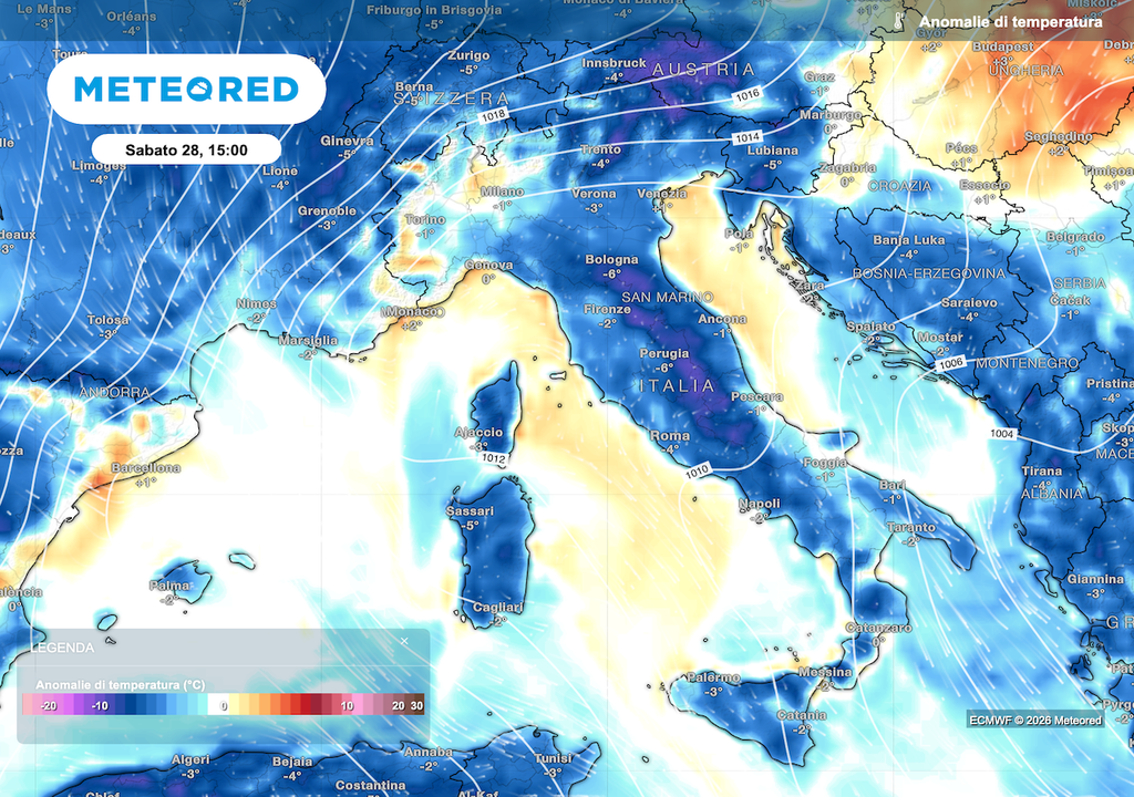 Fine settimana con temperature nettamente sotto la media specie nelle ore serali e notturne.