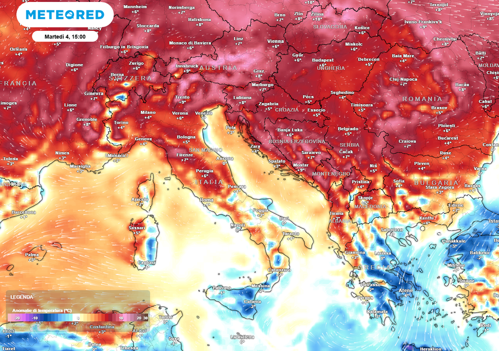 Temperature, anomalie.