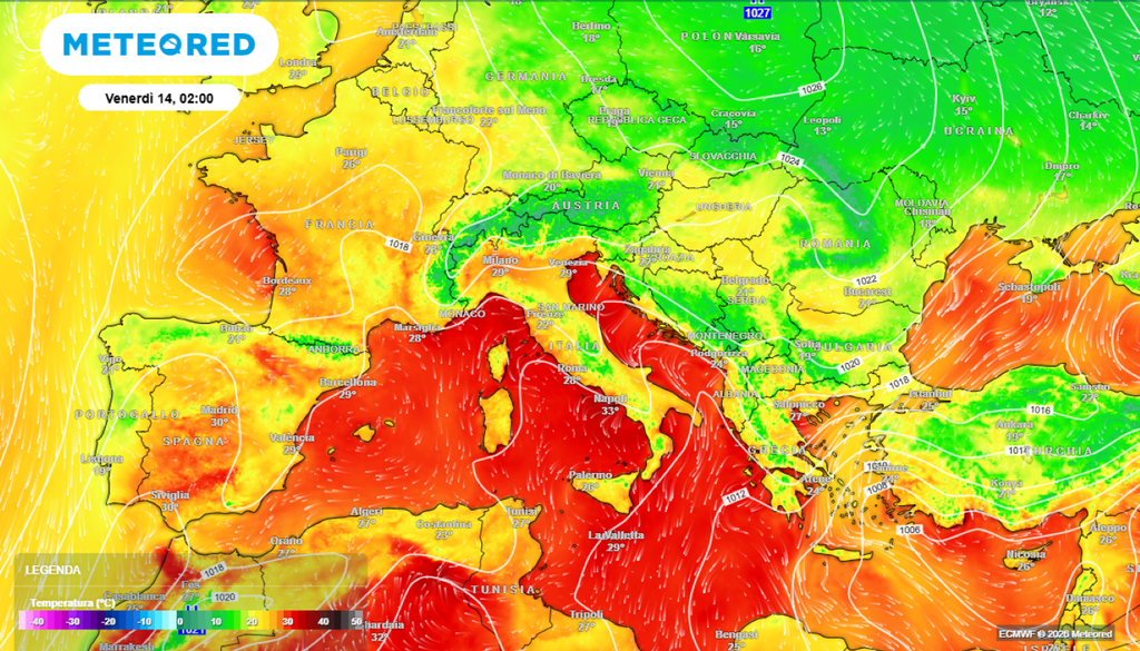 Calo termico. Dopo Ferragosto un iniziale calo termico si inizierà a vedere sulle regioni del Nord.
