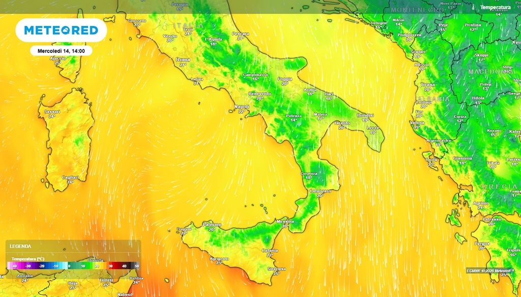 Sud in controtendenza con il calo delle temperature