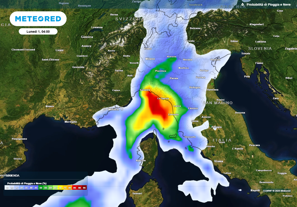 Liguria e Toscana maggiormente interessate dalla perturbazione Liguria e Toscana maggiormente interessate dalla perturbazione