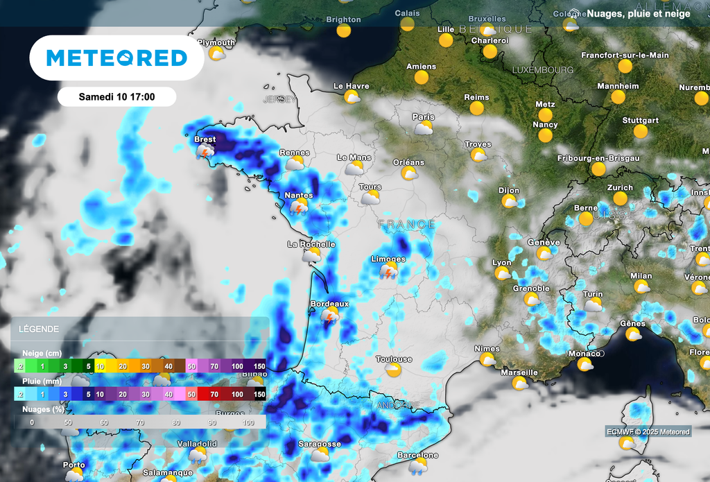 Orages parfois forts cet après-midi dans l'ouest du pays. Orages parfois forts cet après-midi dans l'ouest du pays.