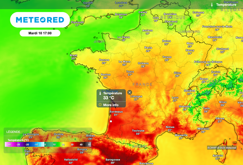 Forte hausse des températures dans le sud-ouest de la France. Forte hausse des températures dans le sud-ouest de la France.