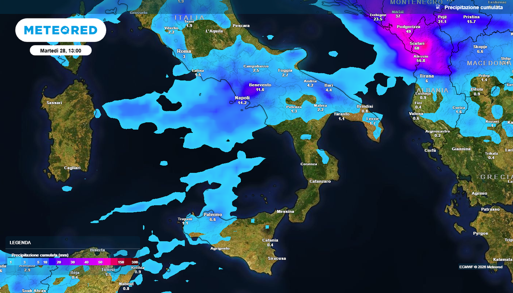 Le aree maggiormente esposte ai fenomeni Puglia e Campania al centro del maltempo di questi due giorni