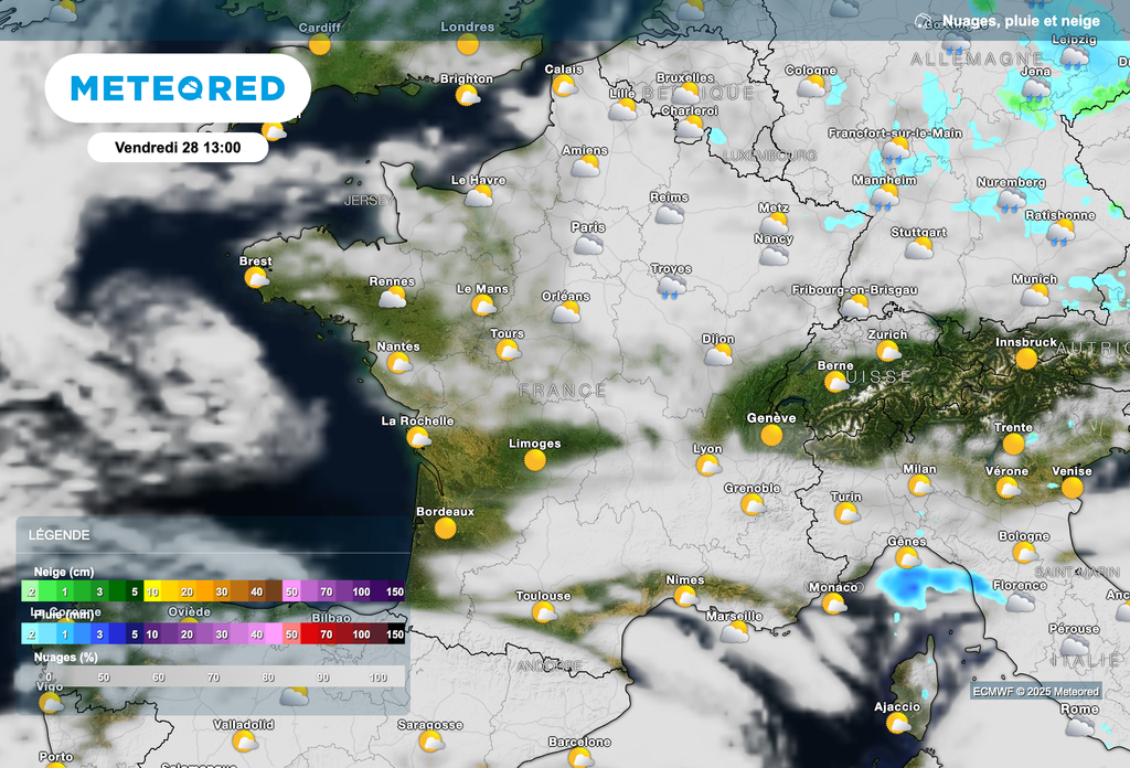 Temps plus perturbé vendredi dans le nord-est.