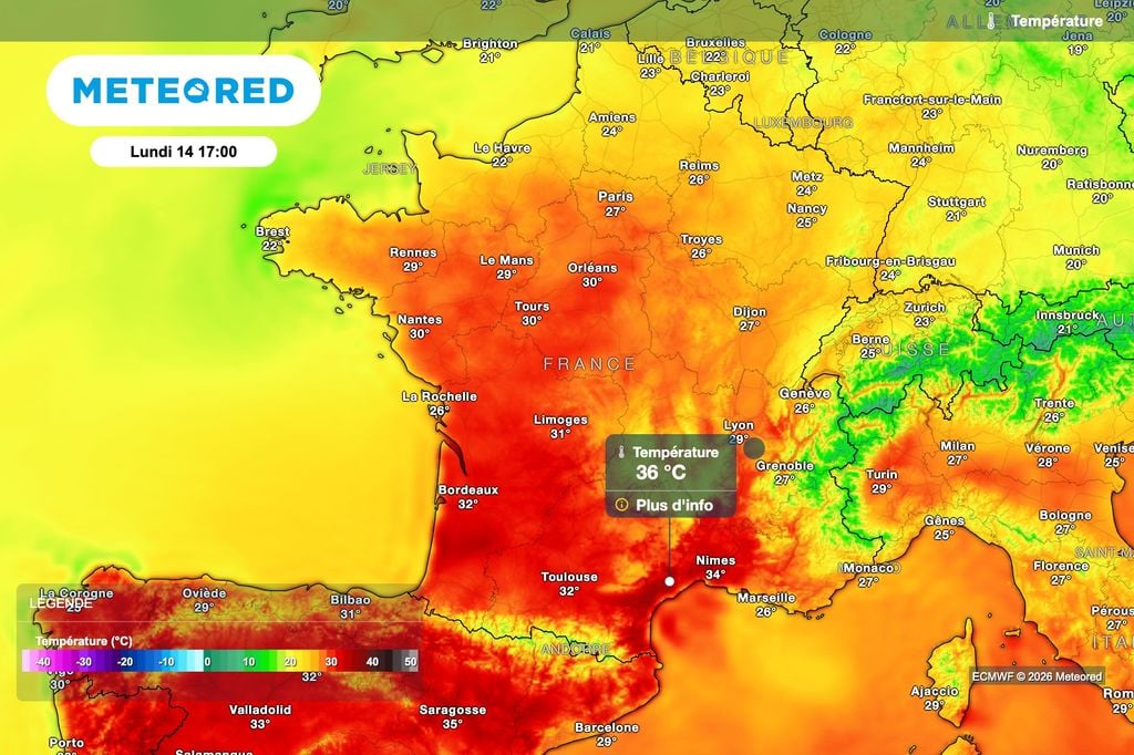 35 à 36 degrés ce lundi en Languedoc-Roussillon.