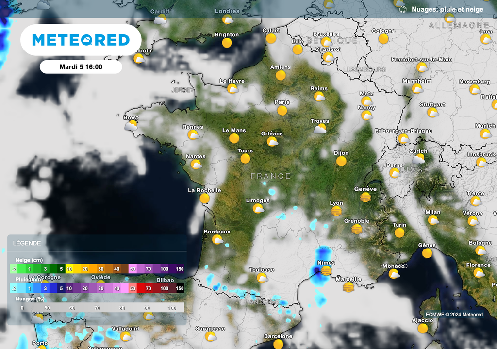 Météo de ce mardi 5 novembre 2024.
