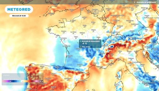 M&eacute;t&eacute;o : une chute de 5 &agrave; 10 &deg;C des temp&eacute;ratures en France en l'espace de 24 heures ! Vers une arriv&eacute;e du froid ?