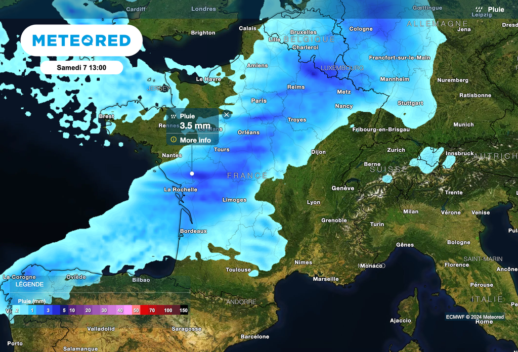 Une perturbation très active concernera la France samedi.