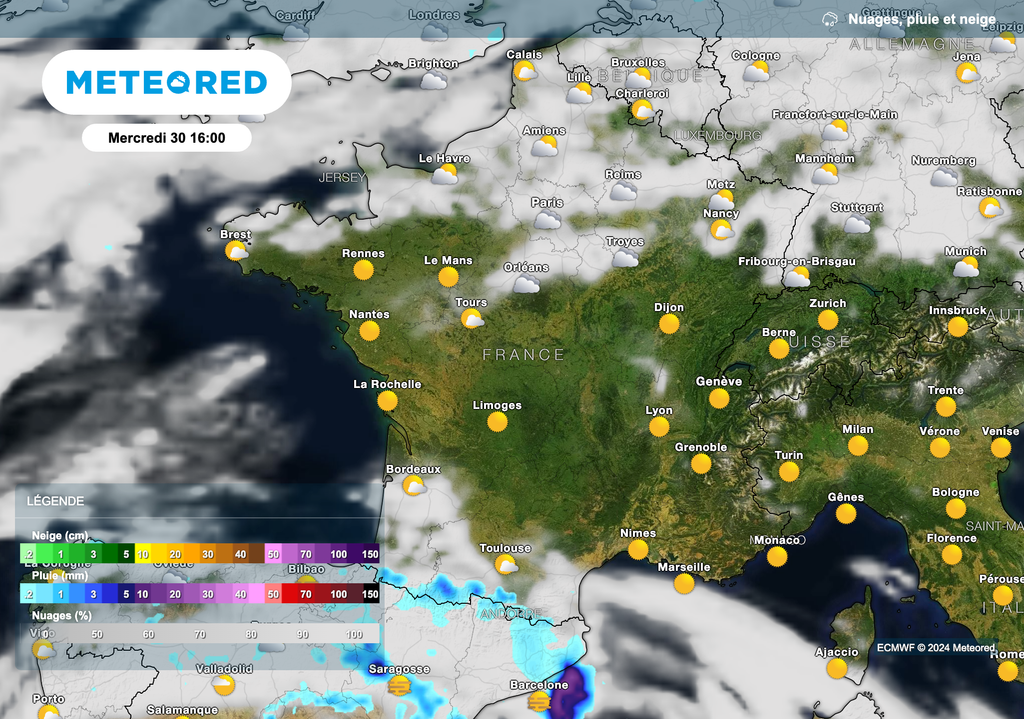 Soleil et douceur dans le sud de la France cet après-midi.