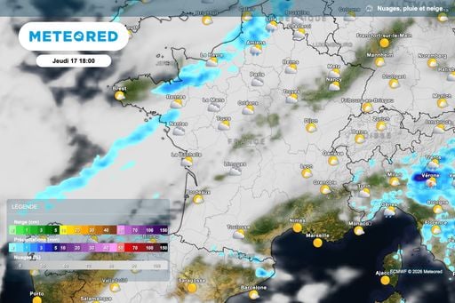 Arriv&eacute;e imminente d'une d&eacute;pression : une perturbation pluvieuse attendue d&egrave;s demain dans plusieurs r&eacute;gions de France