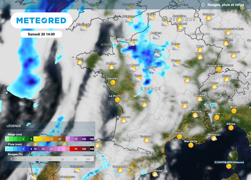 De premiers orages attendus samedi dans le nord-ouest de la France.