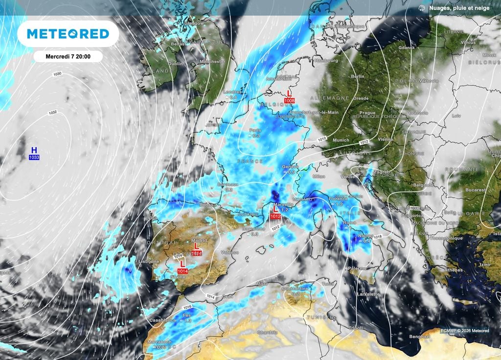 Pluie et vent pour le milieu de semaine en France ! Pluie et vent pour le milieu de semaine en France !