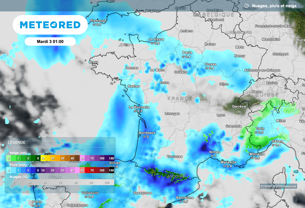 Poursuite d'un temps pluvieux la semaine prochaine en France !
