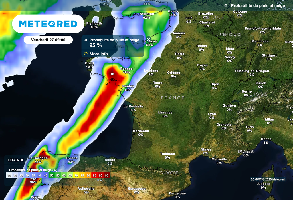 Retour de la pluie demain matin dans les régions du nord-ouest de la France !
