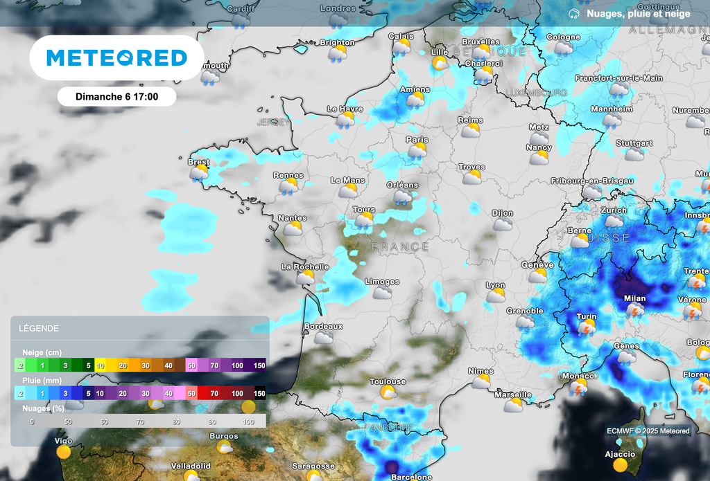Retour de la pluie dimanche dans le nord-ouest.
