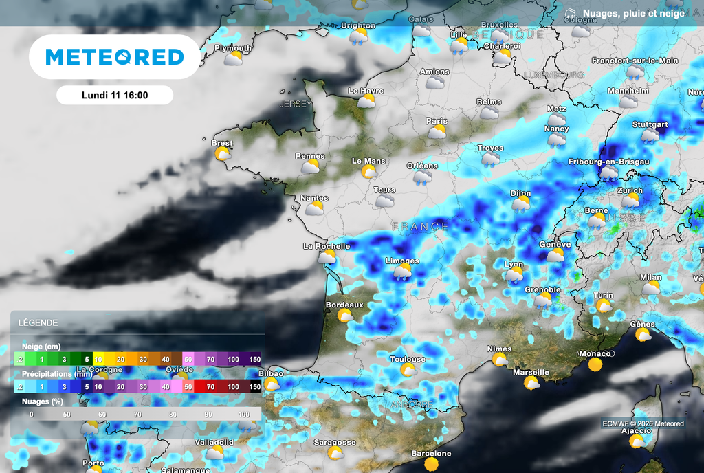 Une météo bien maussade cet après-midi en France !