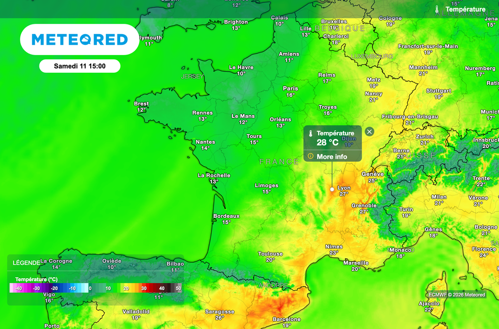 Important conflit de masses d'air au-dessus de la France ce samedi 11 avril : attention aux orages cet après-midi et en soirée.