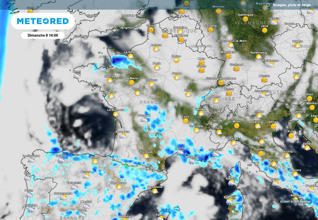 Encore de nombreuses éclaircies malgré des averses qui gagneront du terrain.