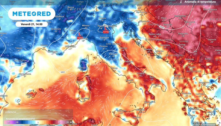Meteo weekend: Italia spaccata in due, piogge e fresco al Nord, caldo fino a 36 &deg;C al Sud