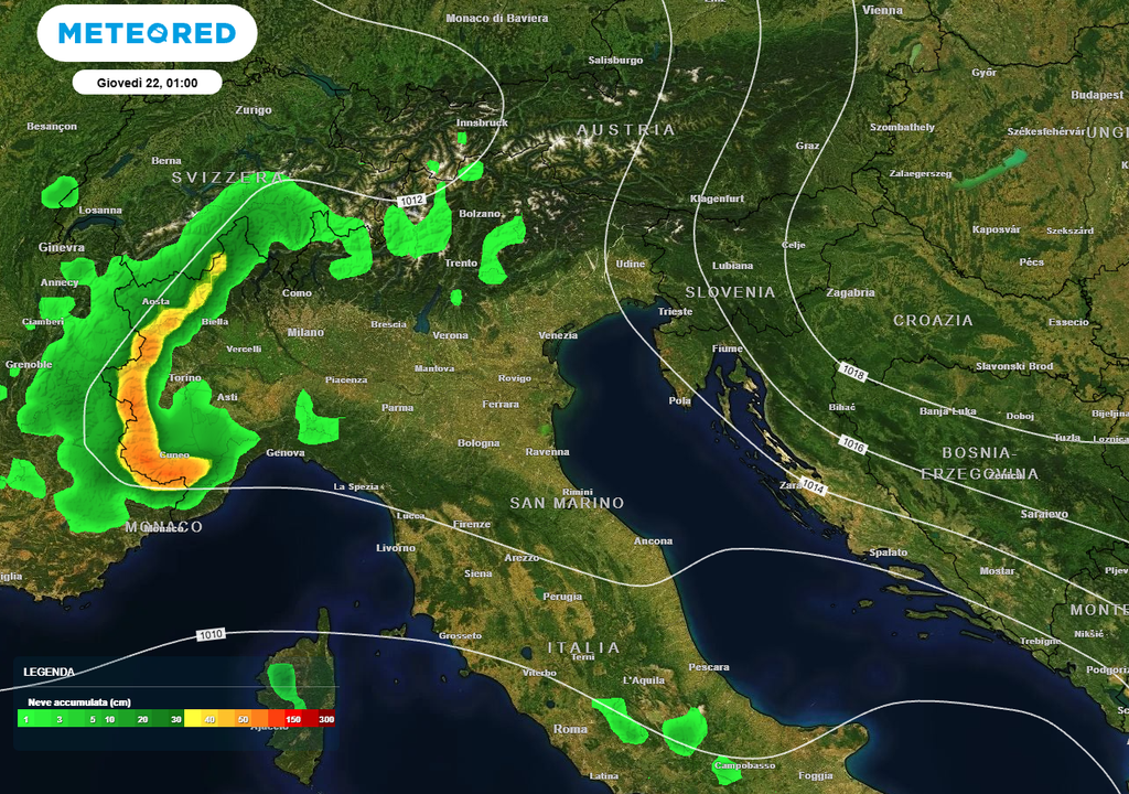 Ecco le zone che saranno colpite da nevicate intense e persistenti nel corso del weekend.