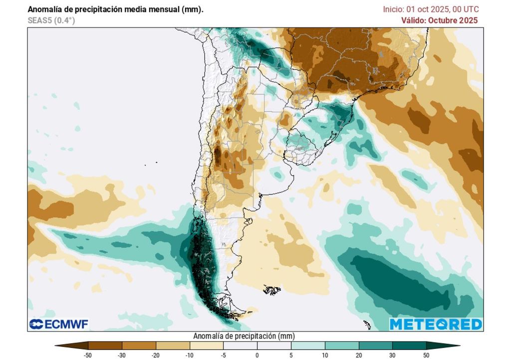 Lluvias en Chile durante octubre 2025, Meteored