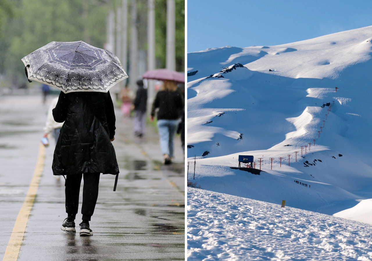 Un aumento en las temperaturas marcará el inicio de la semana en la zona central. A pesar de eso, la lluvia y nieve puede volver a caer en varias regiones del centro y sur antes que culmine el octavo mes del año.