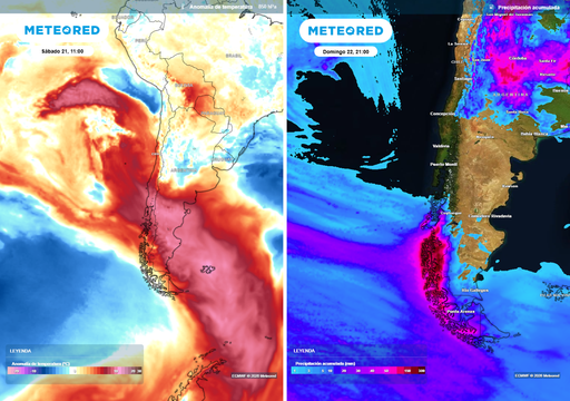 Meteored advierte: tormentas el&eacute;ctricas en cinco regiones de Chile, calor extremo y lluvias este fin de semana