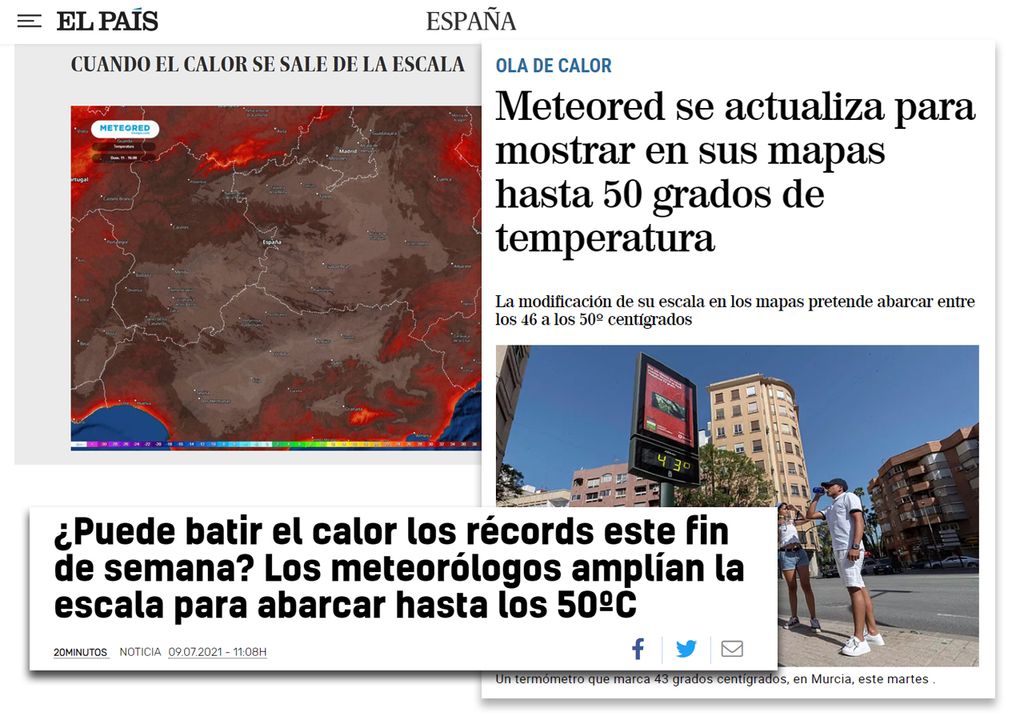Cambio de escala de temperaturas en Meteored. Cambio de escala de temperaturas en Meteored.