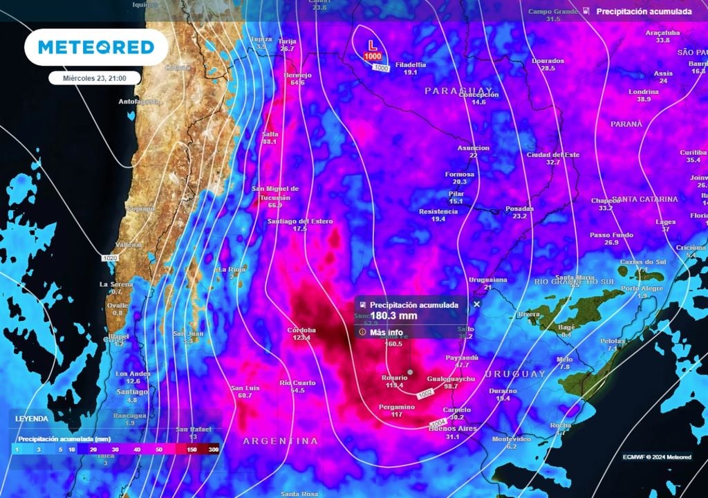 Tiempo Pronóstico clima Argentina Día de la Madre alerta ciclogénesis ciclón lluvias tormentas fuertes