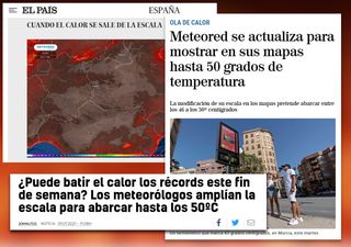 Meteored amplía la escala de temperaturas ante la crisis climática