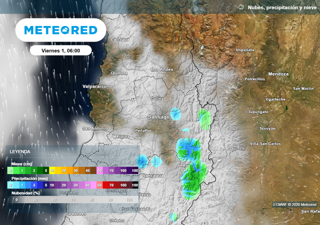La madrugada y primeras horas del viernes estarán marcadas por mayor inestabilidad: bajan las temperaturas y podrían ocurrir chubascos aislados.