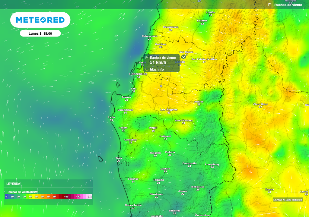 Lunes 08 diciembre 2025 con calor extremo entre Ñuble y Los Ríos, Meteored, Chile Lunes 08 diciembre 2025 con calor extremo entre Ñuble y Los Ríos, Meteored, Chile